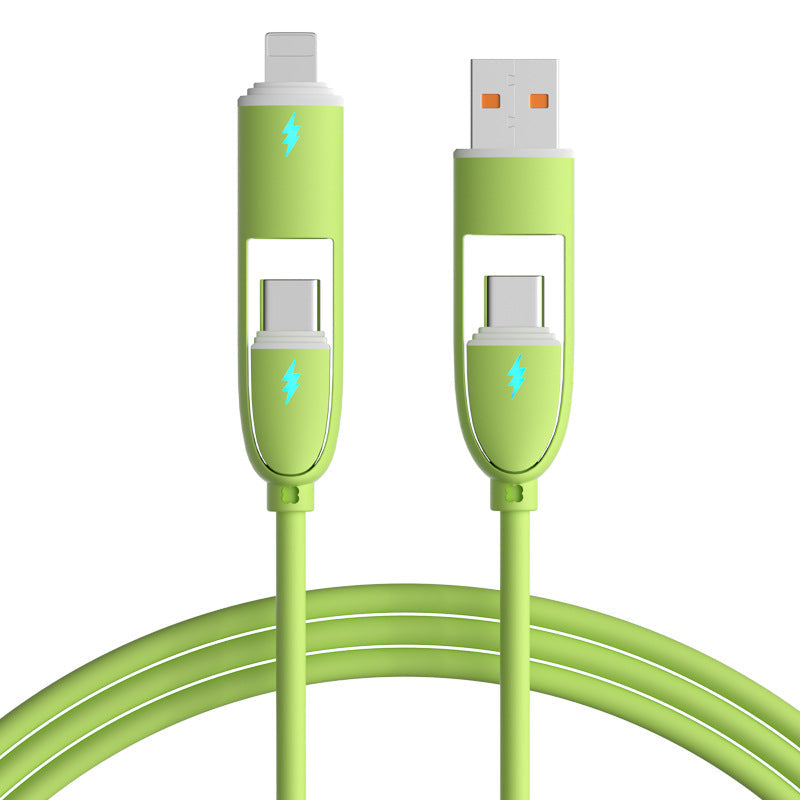 Four-in-one Silicone Fast Charge Data Cable
