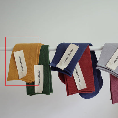 Candy Color Combed Cotton Tube Socks
