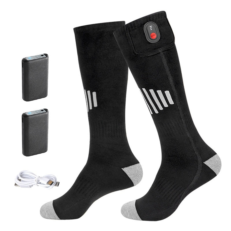 Electric Heating Pure Cotton Socks Skiing Casual Men And Women Warm-keeping Socks