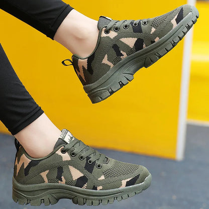 Camouflage Lace Up Mesh Breathable Athletic