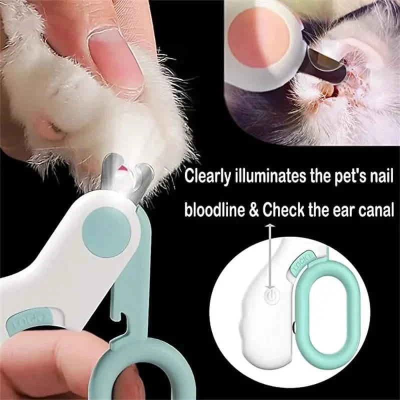 Cat Nail Clipper with LED Light