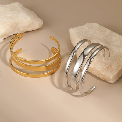 Stainless Steel Simple Opening Bracelet
