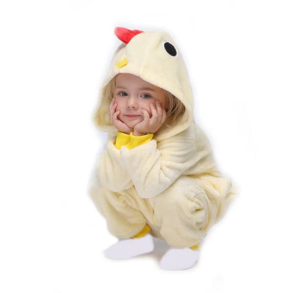 Flannel Children's Animal One-piece Pajamas