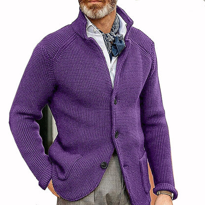 Amazon New Autumn And Winter Men's Lapel Knitted Cardigan Cross-border Coat Sweater Jacket Single-breasted Thick Sweater