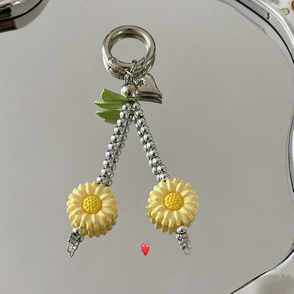 Cute Flower-shaped Bag Charm Keychain