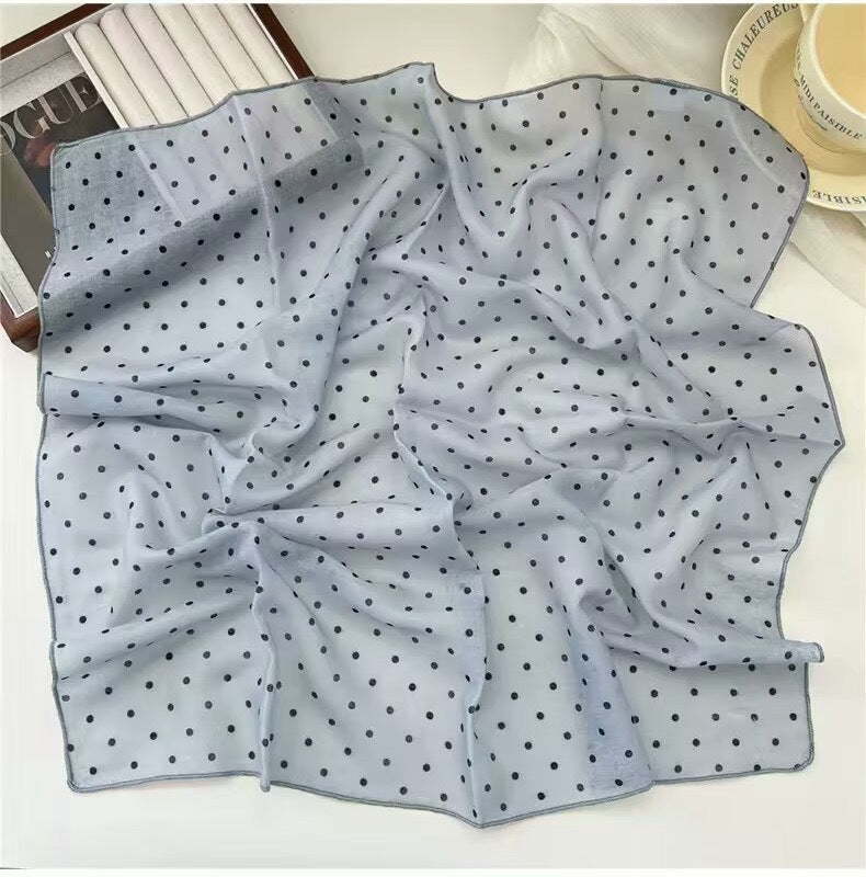 Korean-style Fresh And Delicate Floral Silk Scarf