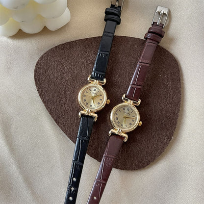 New Mini Brown Watch Vintage-style Light Luxury Niche For Women