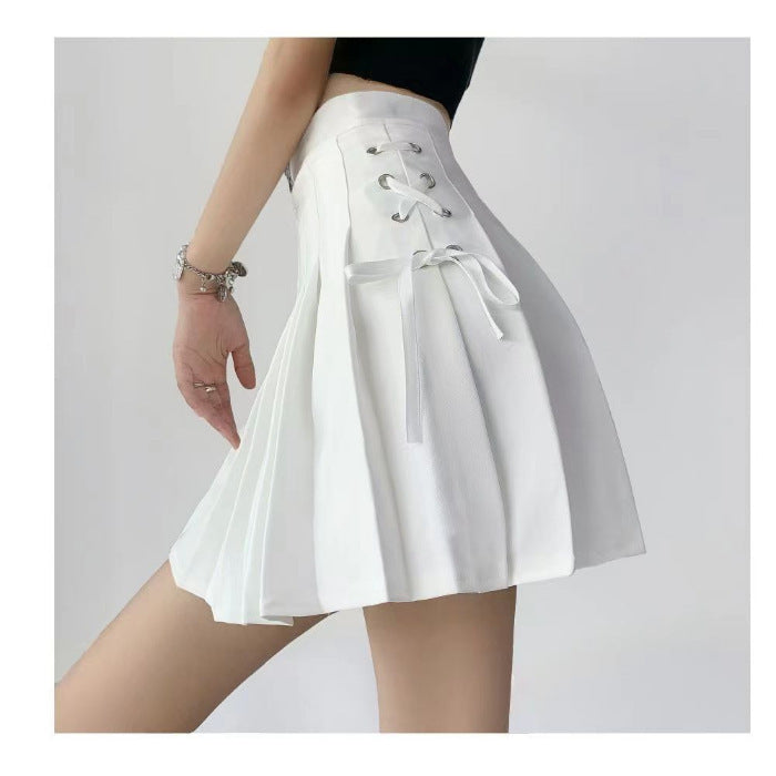 Versatile Strap White Skirt For Women