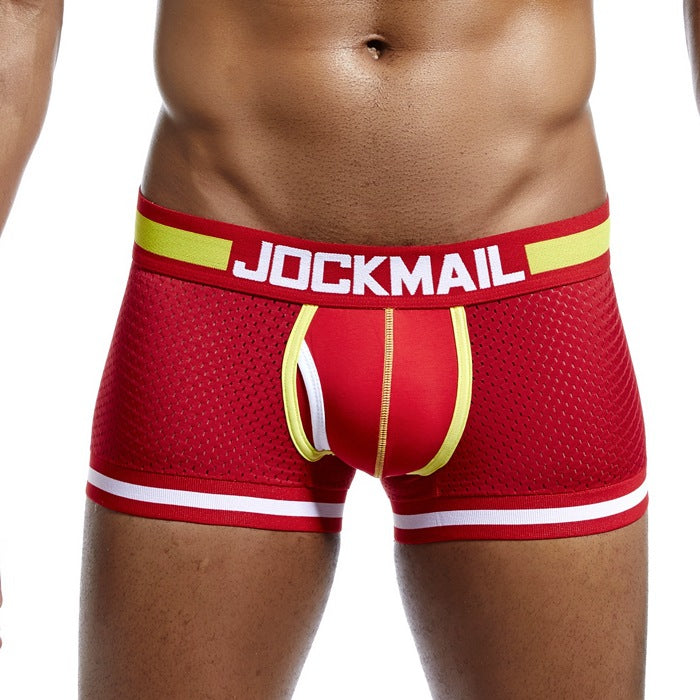 JOCKMAIL Men's Mesh Stitching Boxer Briefs