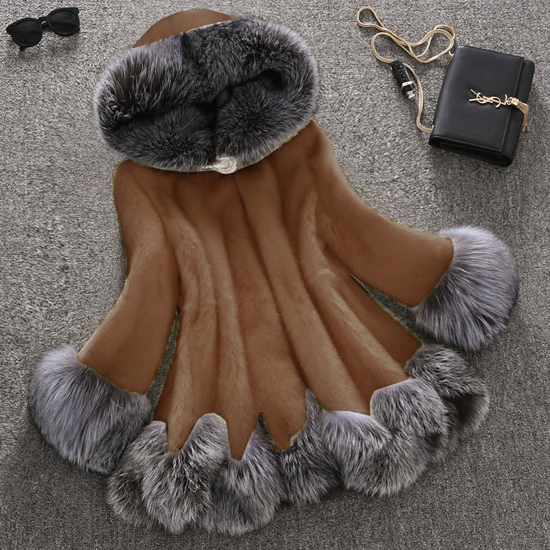 Faux fur mink fur coat