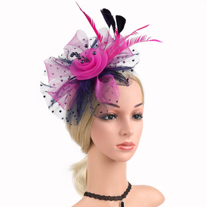 Headwear Bridal Hair Accessories Mesh Billycock Headband