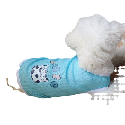 Spring And Summer Grid Pet Cute Cartoon Printed Vest