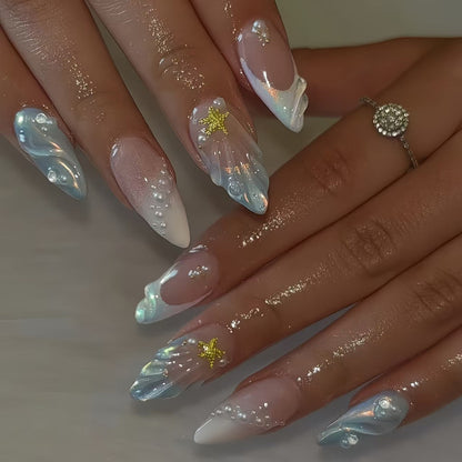 3D Almond-shaped Wearable Nails