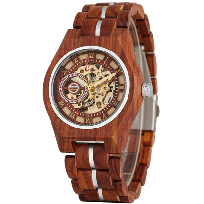 Openwork Roman Dial Automatic Mechanical Mens Watch
