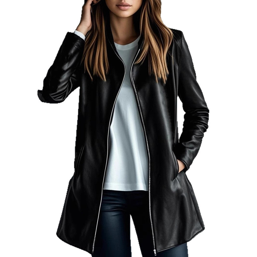 Women's Leather Jacket Elegant High-grade Versatile Casual
