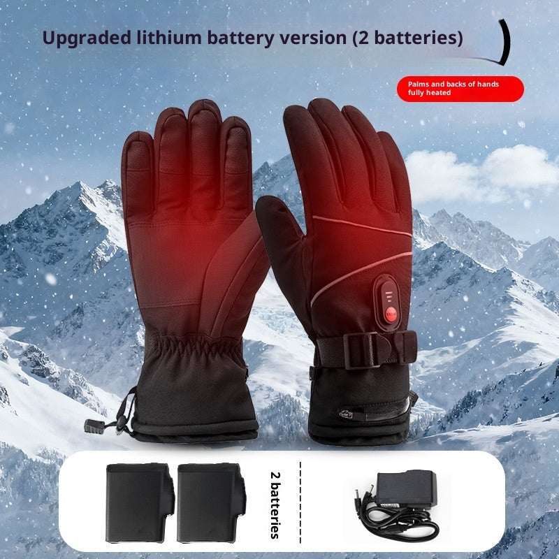 Outdoor Cycling Sports Thickening Electrically Heated Gloves