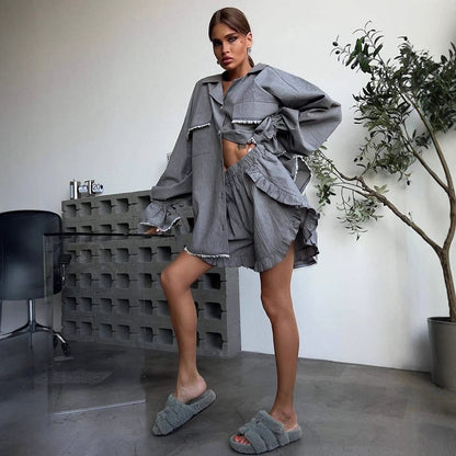 Shirt And Shorts Casual Loungewear Set