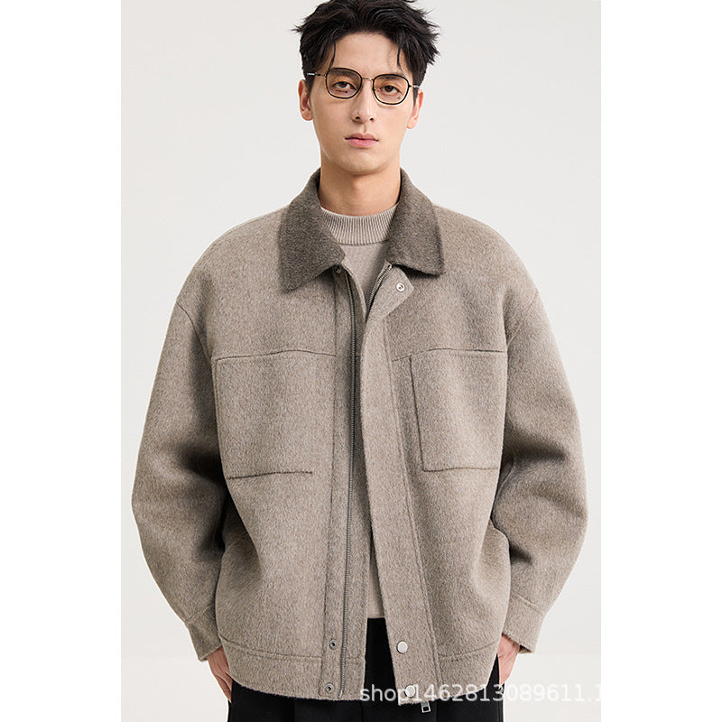 High-grade Lamb Wool Lapel Double-faced Wool Jacket
