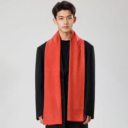 Solid-color Versatile Knitted Wool Scarf