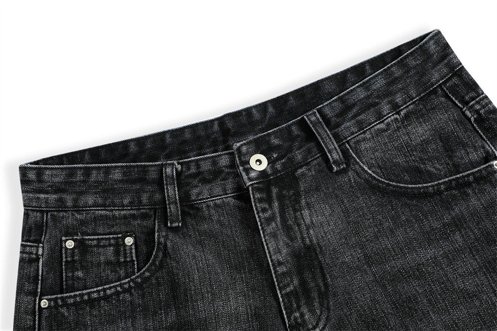 Retro Washing Water Denim Shorts Men