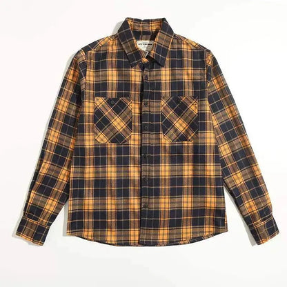 Thickened Double Pocket Overalls Long Sleeve Shirt Men