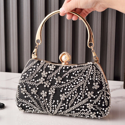 Womens Evening Clutch Beaded Cheongsam-style Bag Wedding Bridal Handbag