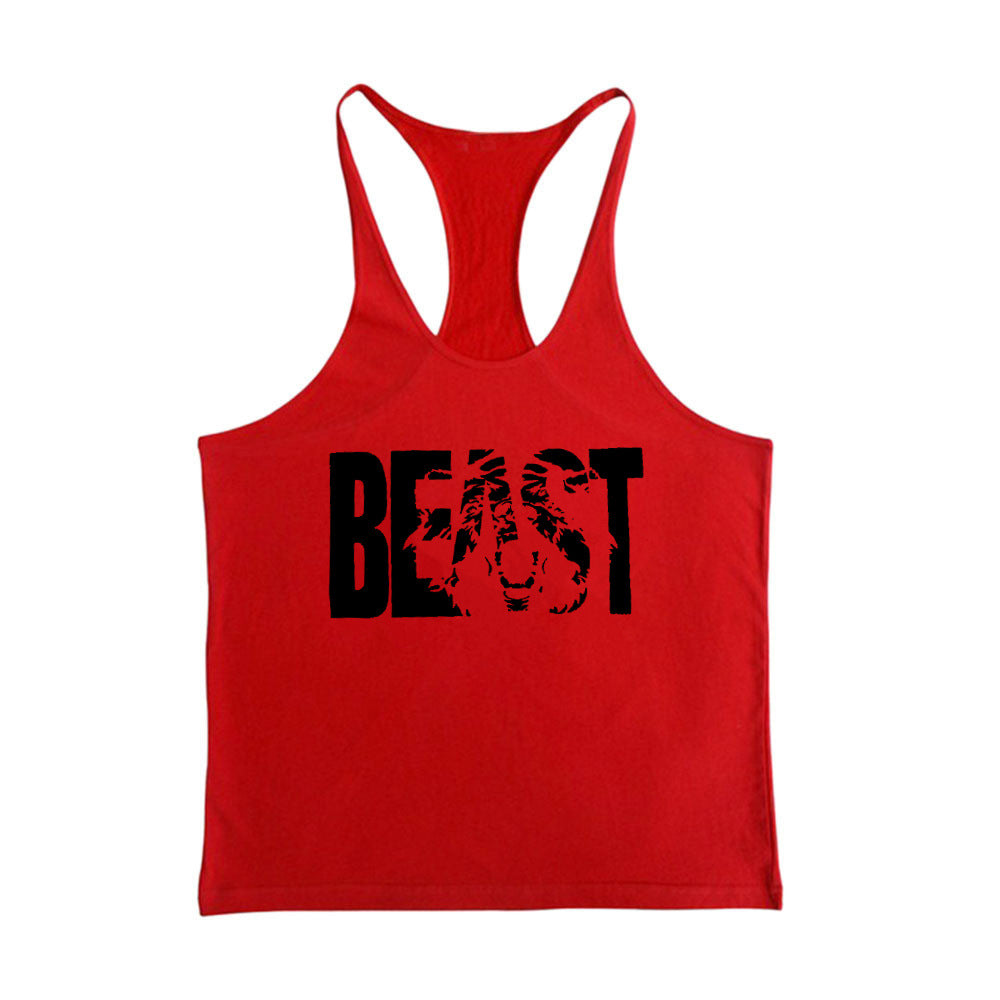 Men's Fitness Sports Printed Tank Top