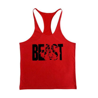 Men's Fitness Sports Printed Tank Top