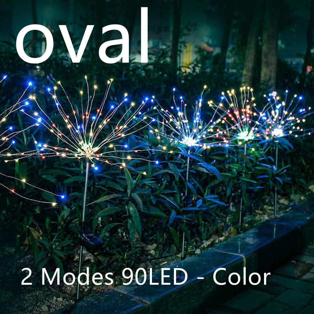 Solar Fireworks LED String Lights Decor