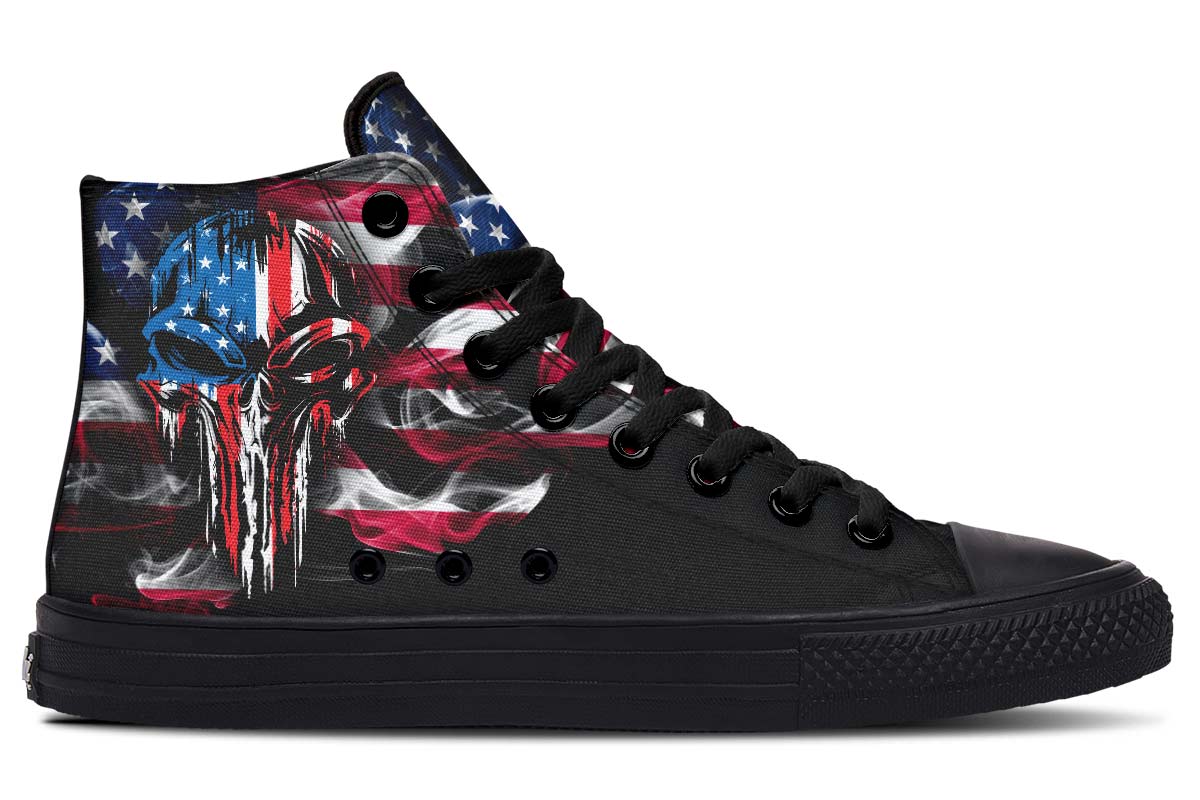 Printed Couple High Top Canvas Shoes