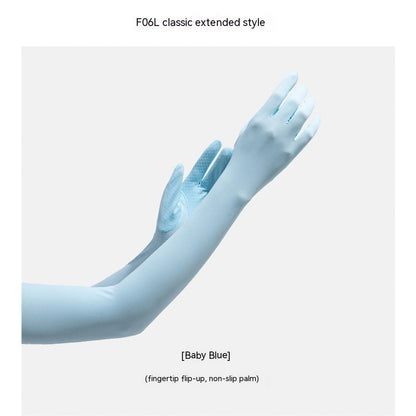 Nylon Ice Silk Long Sun Protection Gloves