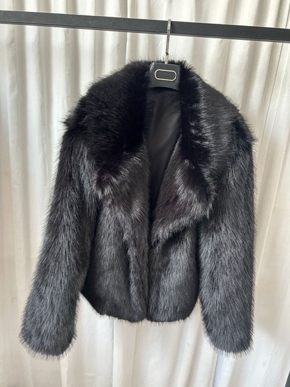 New Plush Artificial Fur Coat Women