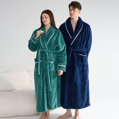 Autumn And Winter Thick Night-robe Couple Style