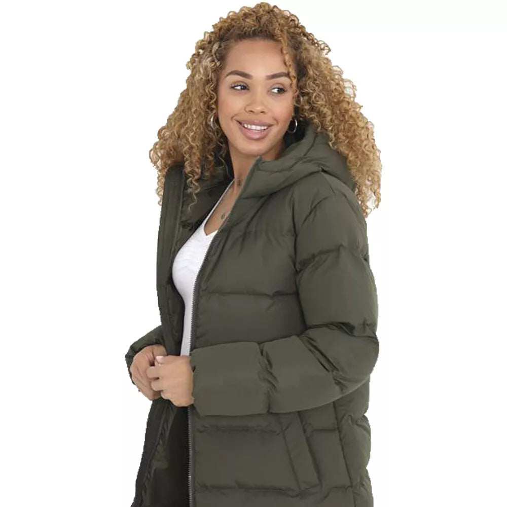 Thick Hooded Thigh Long Winter Warm-keeping Cotton Clothing Women