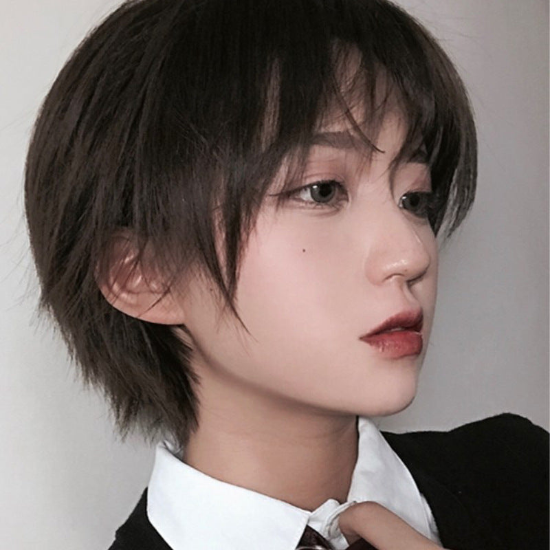 Wigs for Men and Women Short Hair Bangs