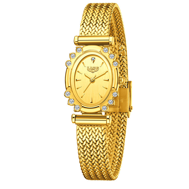 Womens Wheat-ear Strap Square Watch