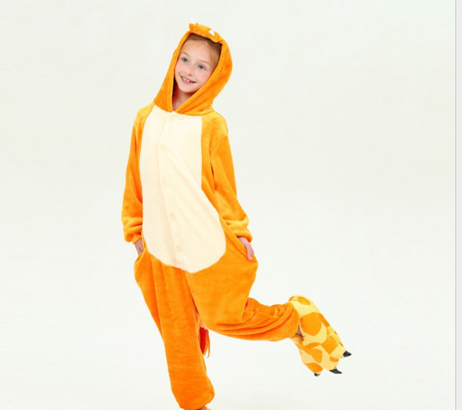 Flannel Children's Animal One-piece Pajamas