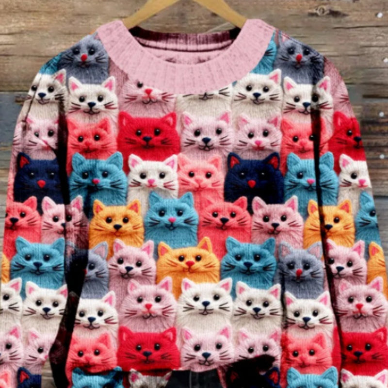 Womens Halloween 3D Digital-Print Sweatshirt