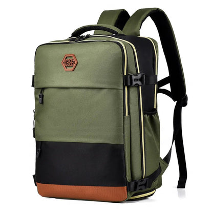 Color Block Multi-Pockets Backpack Bag