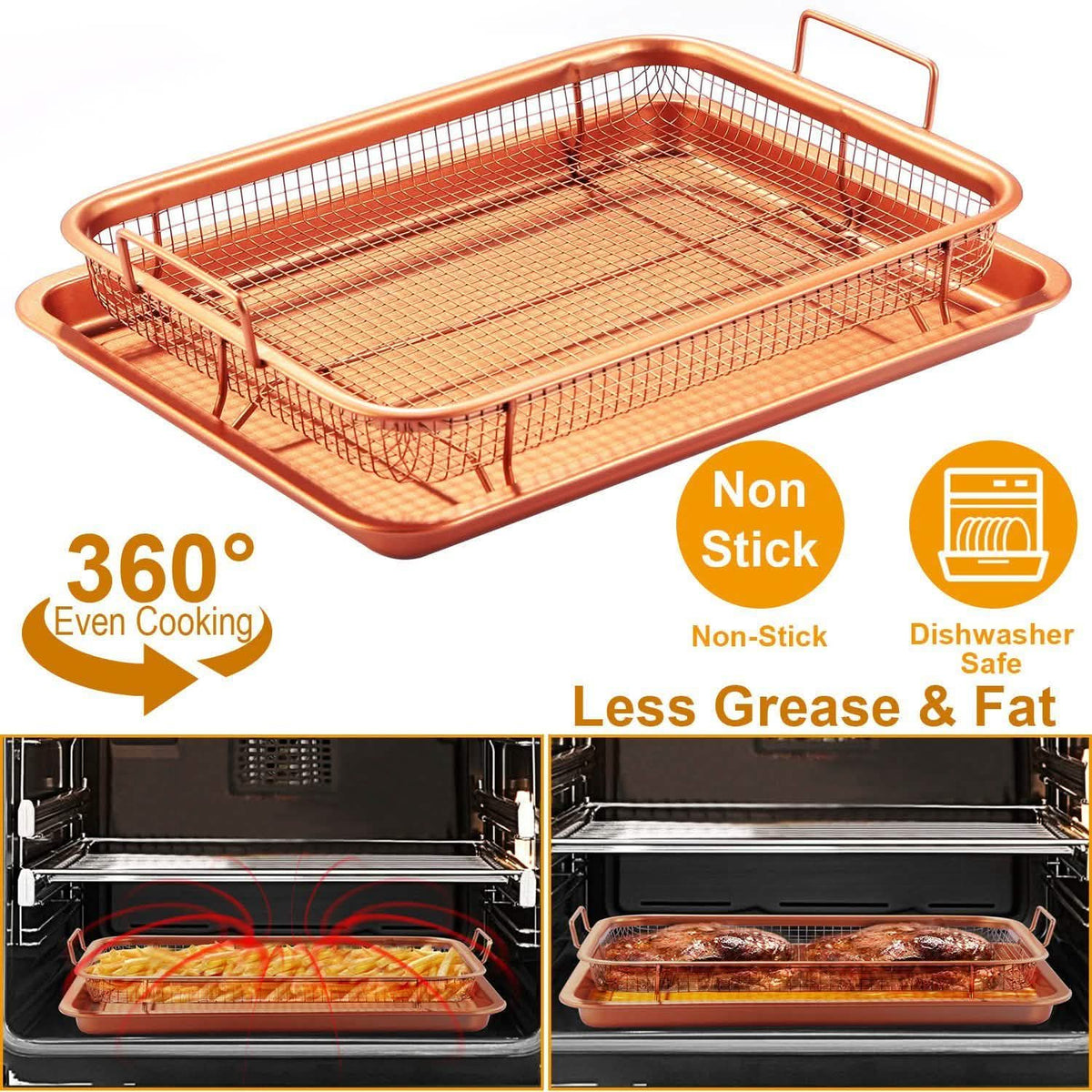 Crispy Tray Set Non Stick Grill Basket