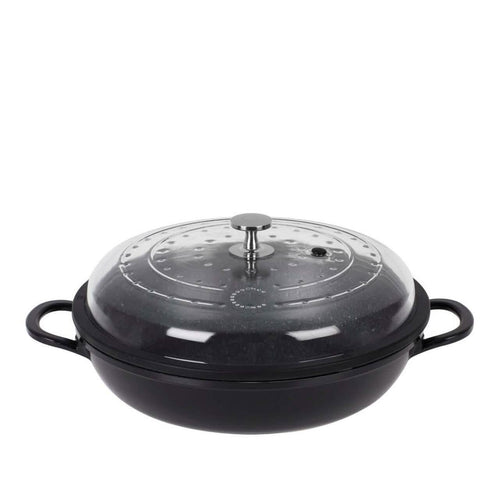 Curtis Stone 4-Quart Cast Aluminum Pan with Glass Lid (Refurbished)