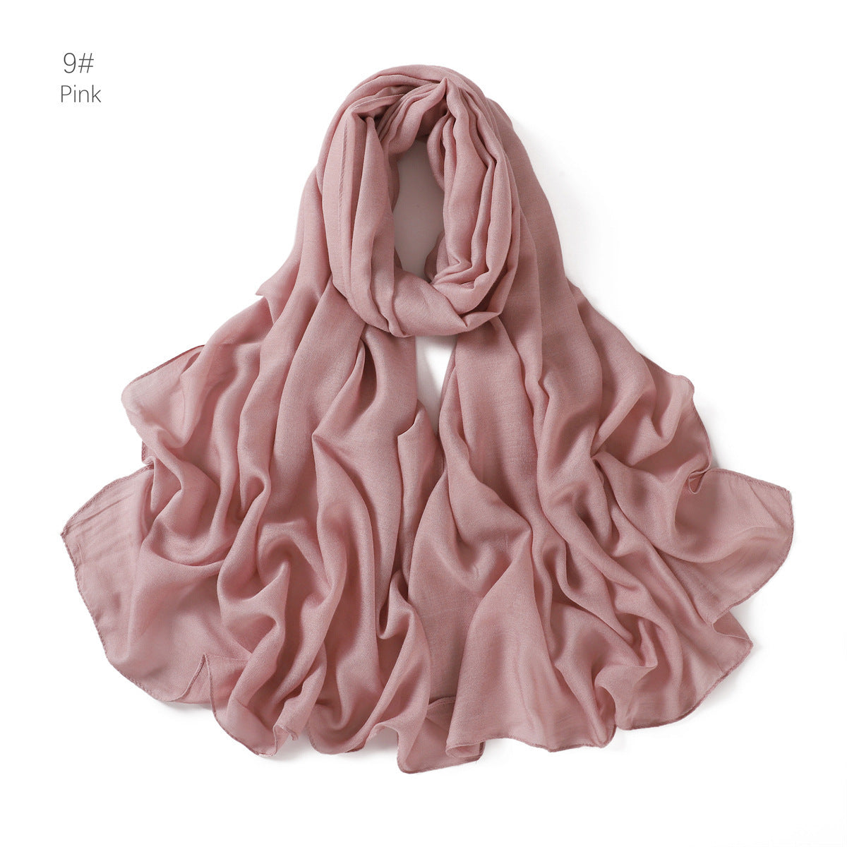 Modal Solid-color Thin-edged Breathable Headscarf