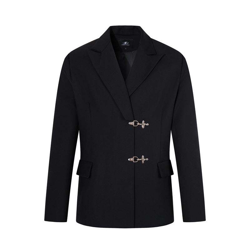 Casual Blazer With A Snap-button Closure