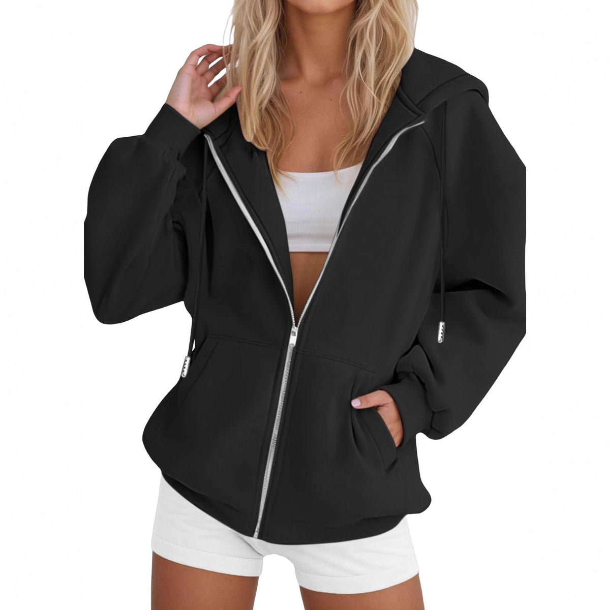 Laid-back Casual Figure-flattering Cardigan Top