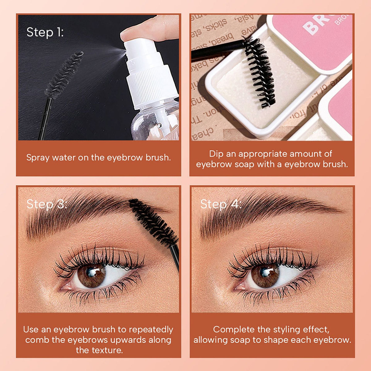 Iron Box Portable Three-dimensional Light Eyebrow Hair Styling Cream