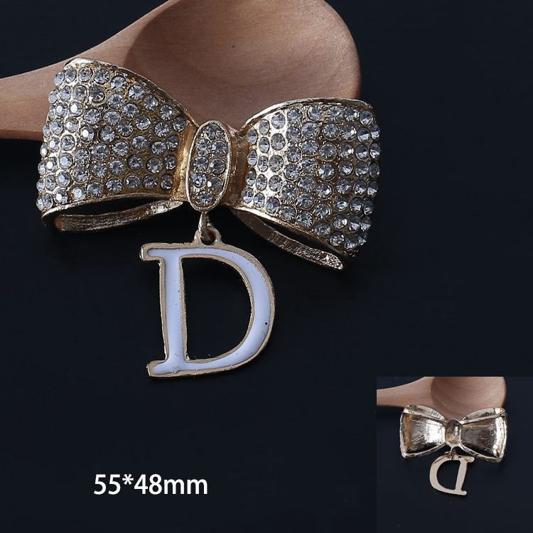 Diamond Bow-shaped Shoe Buckle Accessories Diy Phone Case Ornament Accessories