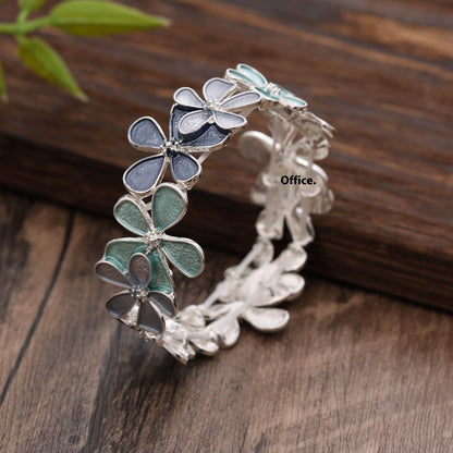 Flower Elastic Bracelet Women's High-grade Alloy Hand Bracelet