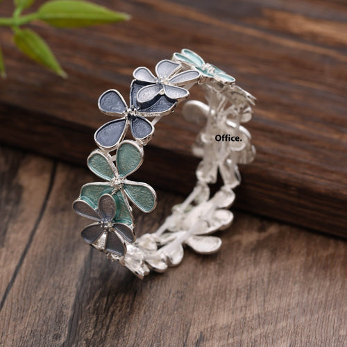 Flower Elastic Bracelet Women's High-grade Alloy Hand Bracelet