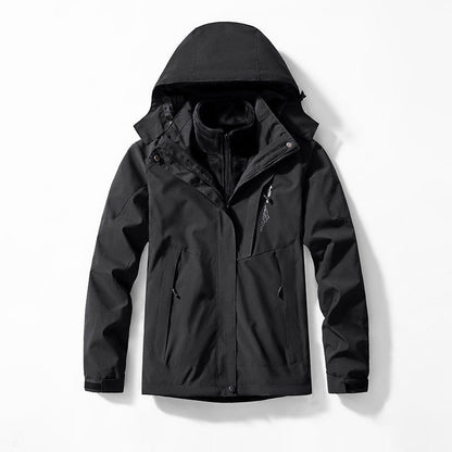 3-in-1 Mink-velvet Liner Two-piece Set Detachable Warm And Windproof Shell Jacket