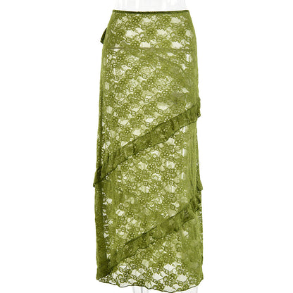Design Lace Stitching Skirt Women